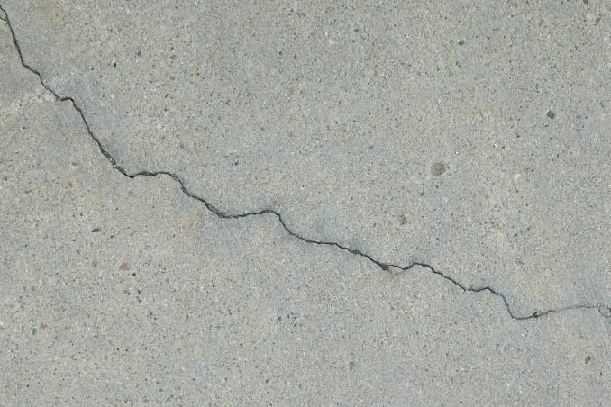 Hairline crack in concrete, original photo